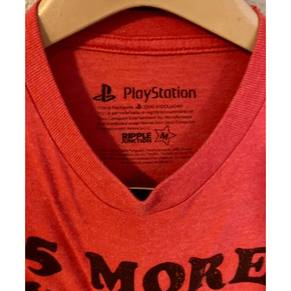 PLAYSTATION Men's Sz M “5 More Minutes" T-Shirt - Red EUC - Picture 3 of 6